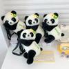 Panda Cartoon Girls Plush Backpack With Zipper Closure And Inner Pocket Perfect