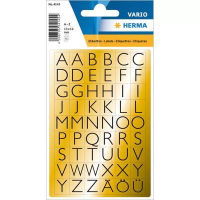 Herma Letter Film Sticker A-Z (Black/Gold) (Foil)