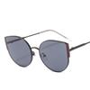 New Korean Version Sunglasses, Sunshade Sunglasses, Round Frame Ocean Lenses, Metal Temple Glasses.