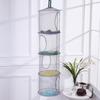 1Pcs Four-layer Collapsible Hanging Basket Breathable Mesh Toy Storage Basket Storage Cage Drying Ba