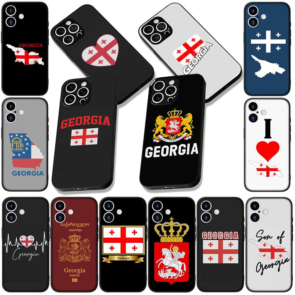 Georgia flag Casing Phone Cover for Apple iPhone 13 12 Mini XS 11 Pro Max 7 8 Plus + XR SE 2022 2020 SE3 Soft Case