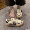 New spring summer women's breathable thick soled fashionable sneakers round toe simple comfortable versatile sports shoes