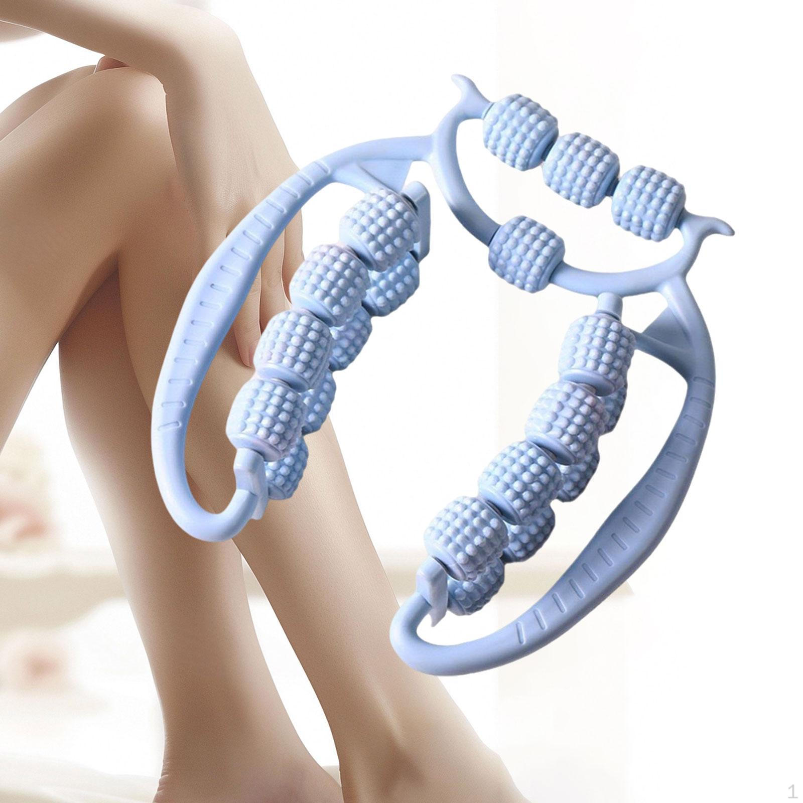 

Массажный ролик 20 колес, инструмент для глубоких мышц ног, икроножных мышц, синий