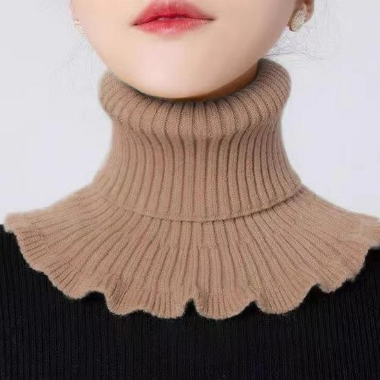 Women's Cozy Cervical Neck Warmer Snood – Soft Core-Spun Yarn Pullover for Fall & Winter