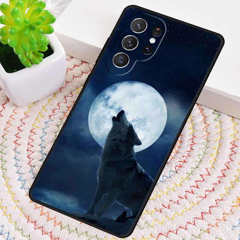 Mond heulender Wolf Muster Silikon Handyhülle Für Samsung Galaxy note 10 pro S26 S25 S24 S23 S22 S21 Plus S25Ultra Capa Cover