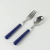 PEARL METAL Spoon and Fork Set with Case, Navy, Home Label II, D-6731