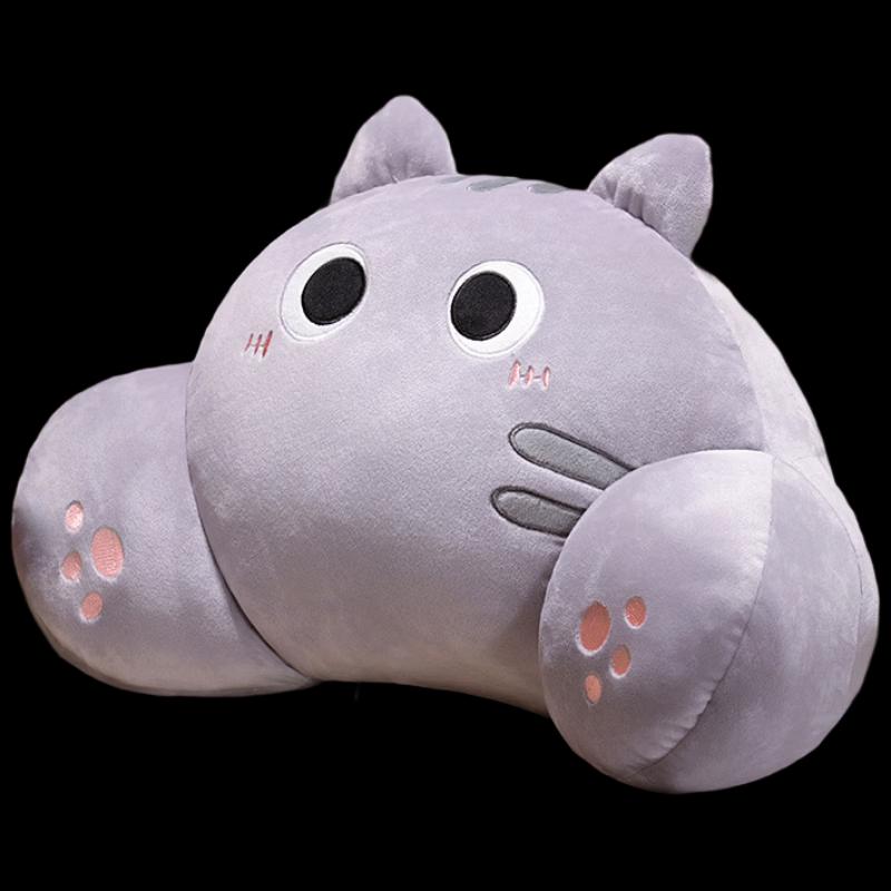 Cartoon Cat Plush Lumbar Support Pillow