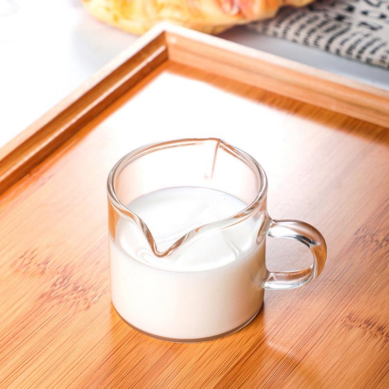 Double Mouth Coffee Mug Double-spout Transparent Handle Glasses