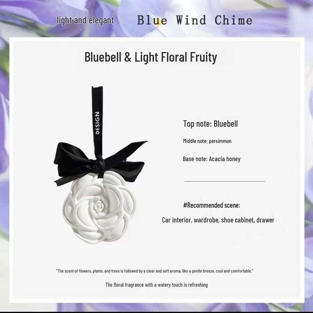 Camellia Gypsum Aroma Diffuser: Hanging Ornament for Wardrobe & Car Fragrance