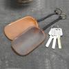 Elastischer Schlüsselhalter aus echtem Leder, Retro-Rindsleder-Beutel, einziehbarer Schlüsselanhänger-Halter