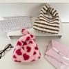 Leopardenmuster Damen Clutch Tasche Weiches Plüsch Herbst Winter Mode Handtasche Tote Aufbewahrung