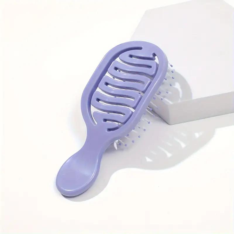 

BEPAN Portable Pocket Hollow Hair Comb Anti-static Comb Anti Knot Tangling Hair Styling Brush with Plastic Handle and Nylon Bristles фіолетовий
