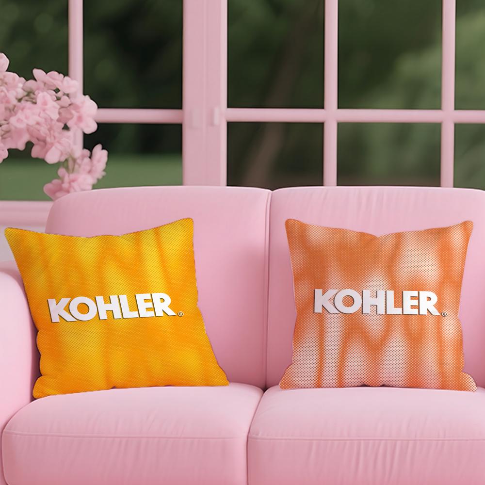 Kohler Cushion Cover Reversible Plush Pillow Cover – For car, sofa, bedroom, perfect as a gift.