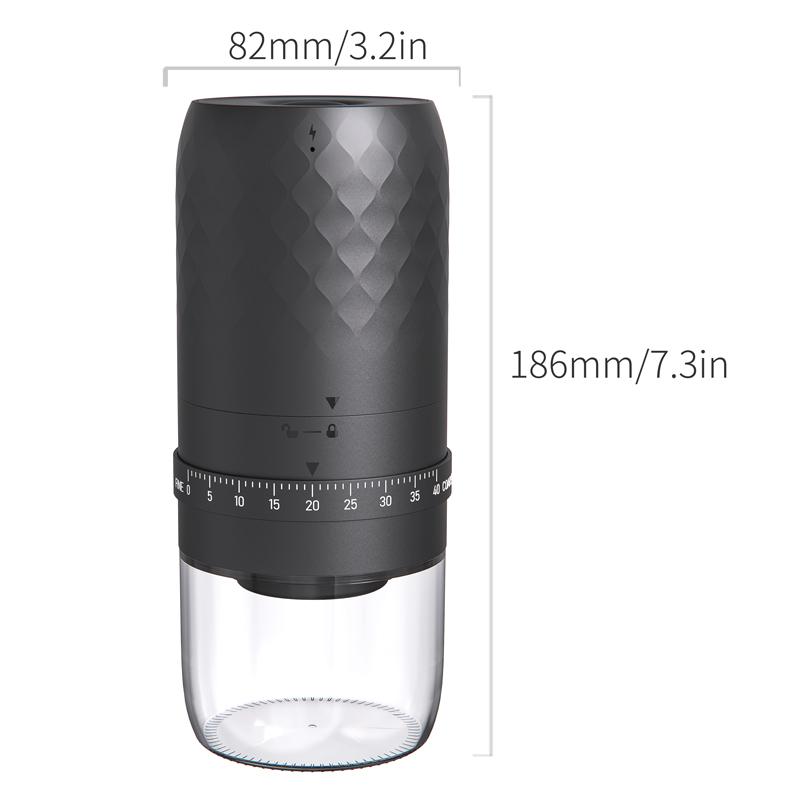 Home Coffee Grinder Portable Electric Coffee Grinder with Cleaning Brush Travel/Camping/Home/Office Dedicated Espresso Grinder