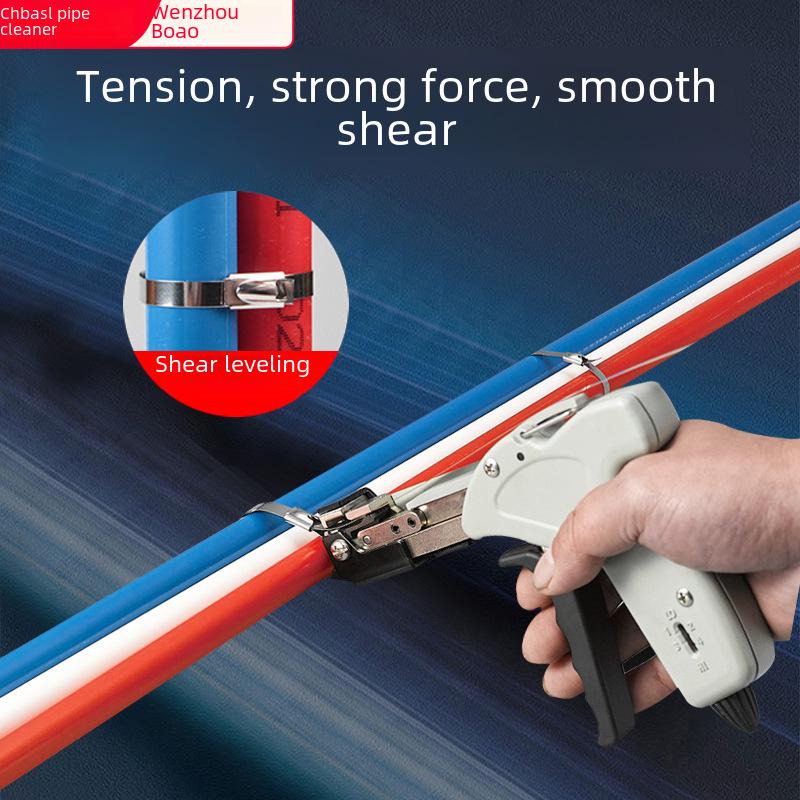 Halbautomatische Kabelbinderpistole und -schneider aus Edelstahl