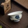 Hongyue Ceramics Chinese Blue And White Baicai Master Cup Kung Fu Tea Set Single Ceramic Tea Cup Tea Cup Gift Box