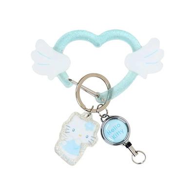 Sanrio Hello Kitty Akril makaralı karabina Gümüş (Parıldayan Melek) YENİ