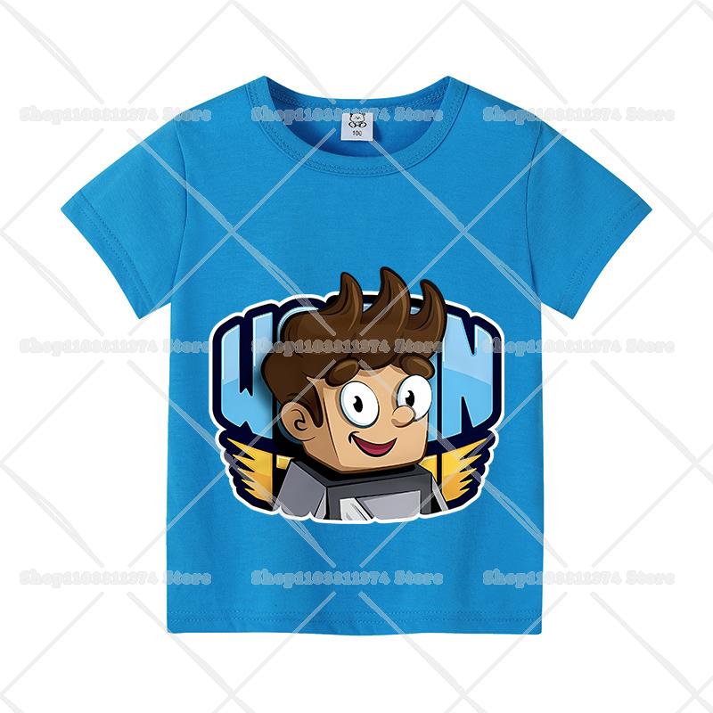 Anime Crew Neck T-Shirt Children's Short Sleeve Summer Boys' and Girls' T-Shirt Birthday Gift