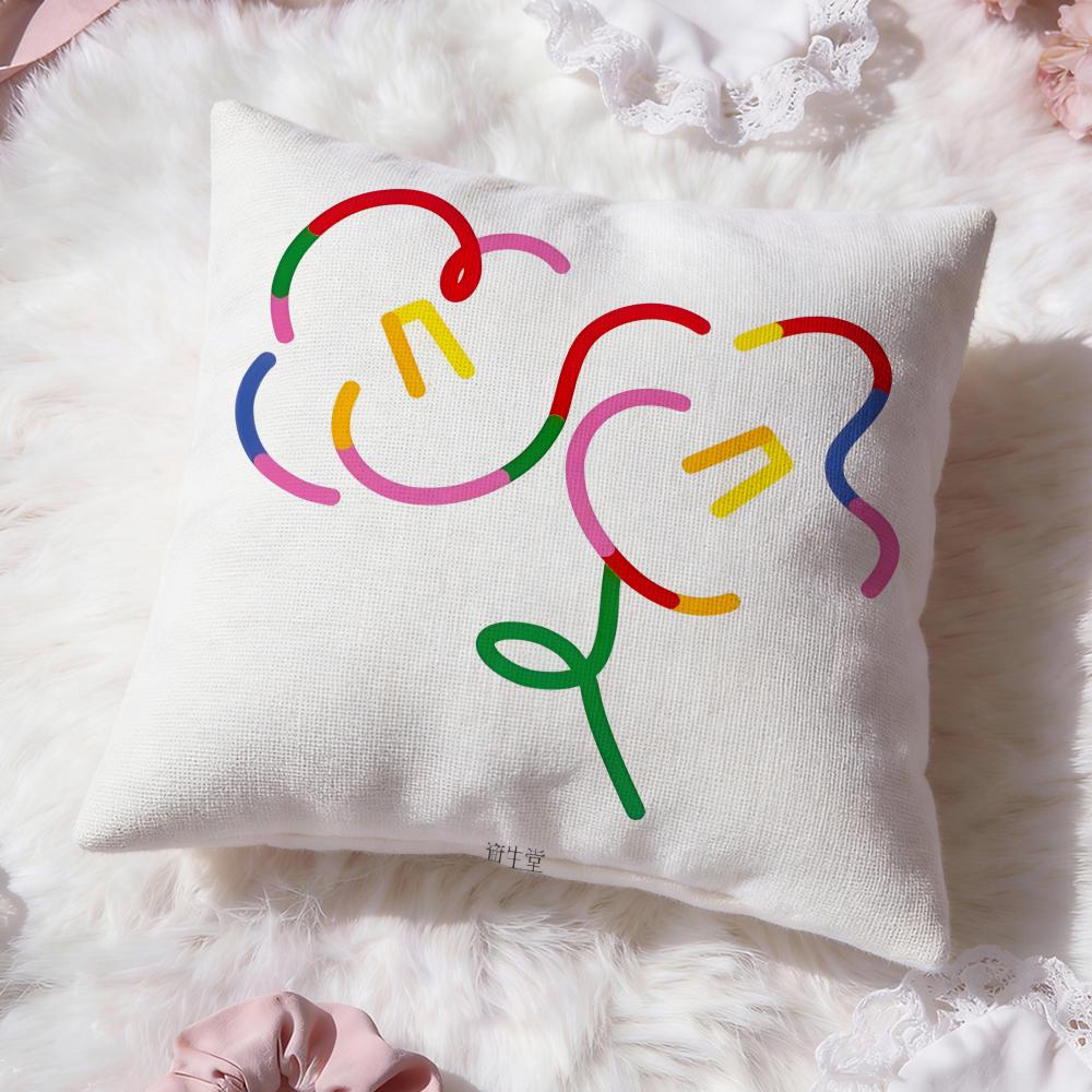 brand logo s-Shiseido Cushion Cover Premium Comfort Reversible Pillow Cove -Two in One Design for Any Room & Car Interior