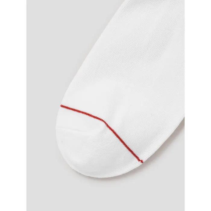 Gestreifte Socken mit Logo hinten, Freizeit, Weiß