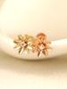Minimalpiercing 14K Internal Carved Cubic Flower Labret Piercing