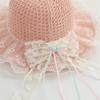 Pearl Decoration Children Sun Hat Wide Brim Straw Hat Cute Style Kids Sun Hat  Girls Accessories