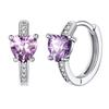 Earrings for Silver Hoop Ring Accessories [Silvora] Women, Heart, 925, Earrings, Non-Worn, Earrings, Zirconia, Birthstone, June,