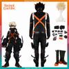 My Hero Academia World Heroes Mission Katsuki Bakugou Boku No Anime Cosplay Costume Wig Shoes Halloween Carnival Roleplay Party