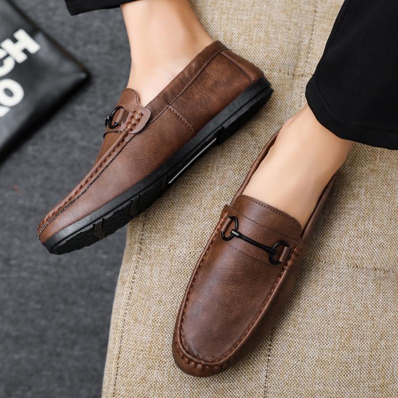 Fashion Men's Shoes 2026New Handmade Leather Shoes Moccasins Casual Driving Shoes for Men Classics Slip on Loafers Zapato Hombre