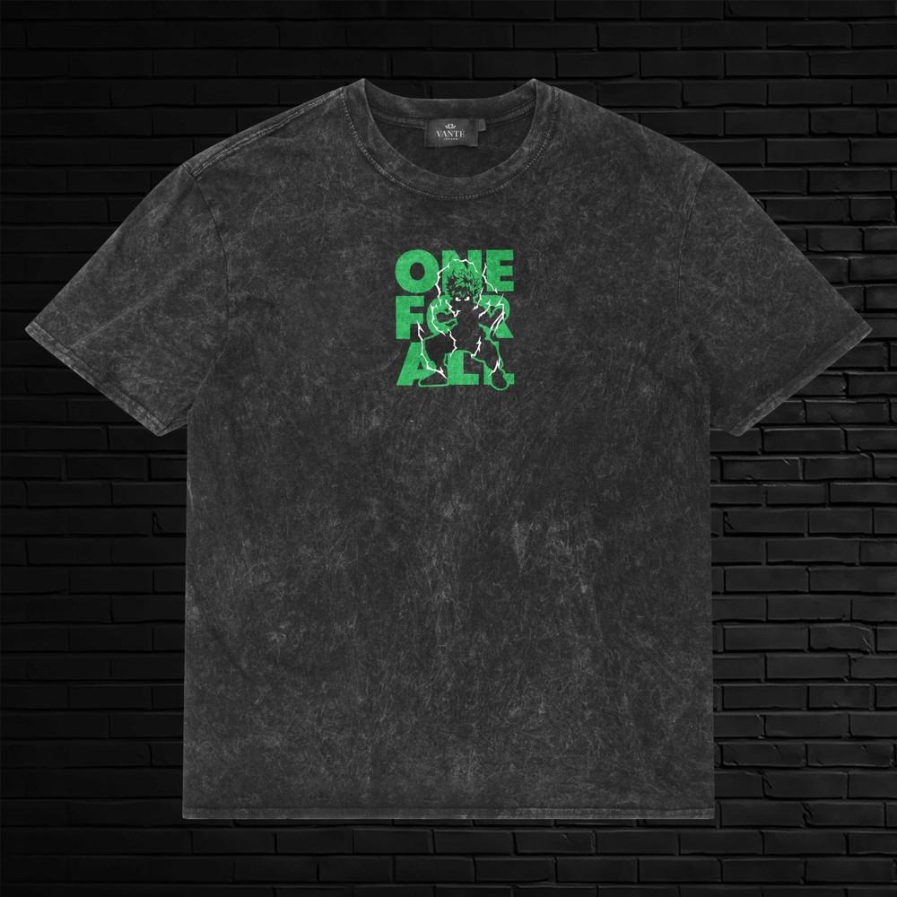 Midoriya Izuku Deku One For All Acid Wash TShirt Graphic Tee Mens Unisex Gift L