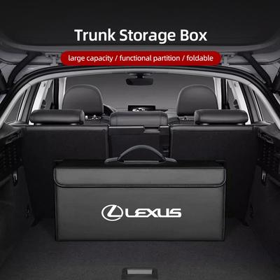 Car Trunk Organizer Box Leather Folding Storage Bag For GS IS LS500h ES260 ES300h RX350h NX260 UX260 LM LC RZ450e TX RC CT