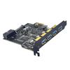 7-Port USB 3.2 Adapter Card with 5 External Ports + 19-Pin Front Panel, Dual-Core Host Controller, GEN1 5Gbps.