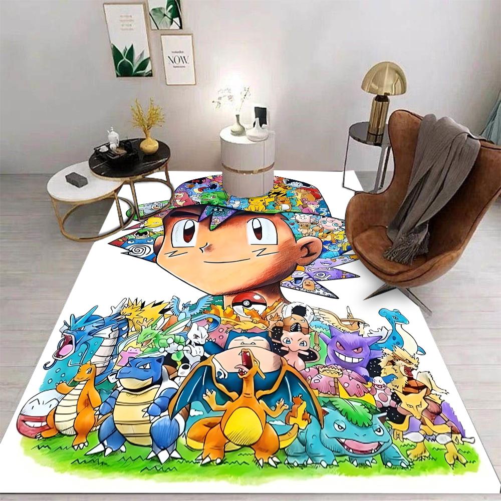 Pokemon Cartoon Carpet Rug for Home Living Room Bedroom Sofa Doormat Child Play Area Rug Non-slip Floor Mat Gift