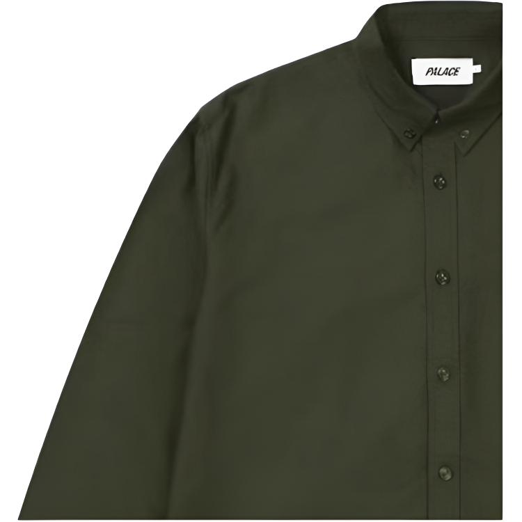 Palace Classic Oxford Shirt Olive Unisex Tops Green P29SHT013