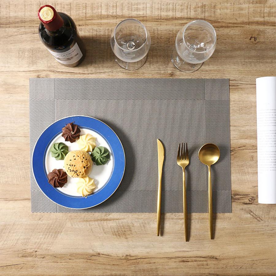 PVC Placemat cadru dublu diagonală cadru masă europeană mat impermeabil antiderapant izolație termică pad farfurie mat Coaster