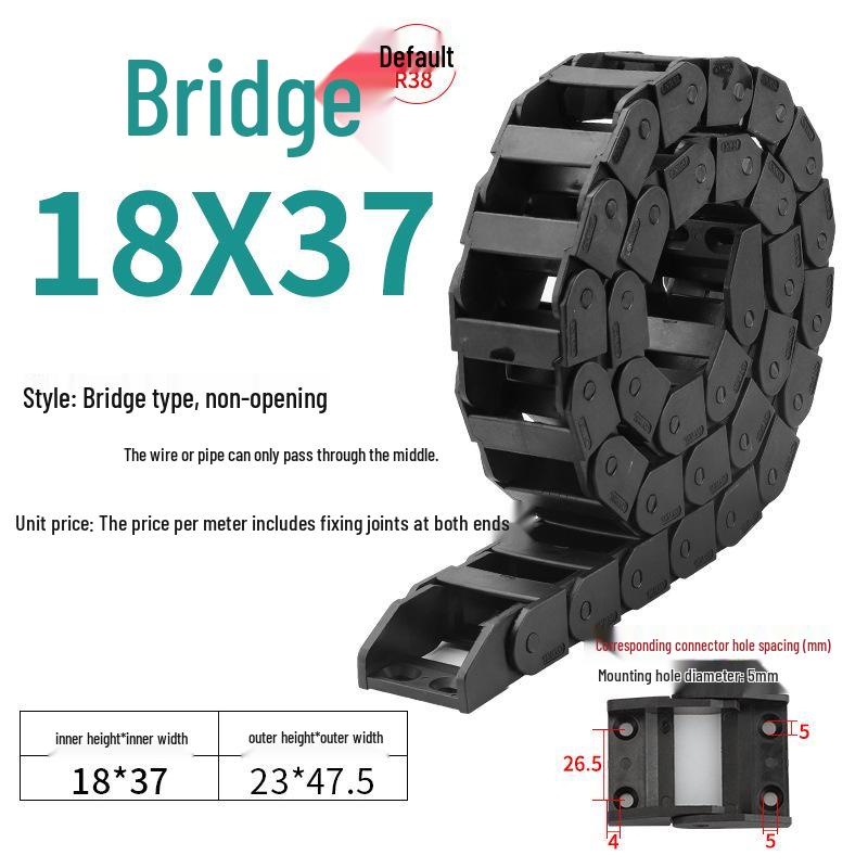 Silent Dustproof Nylon Cable Raceway Bridge for 3D Printing