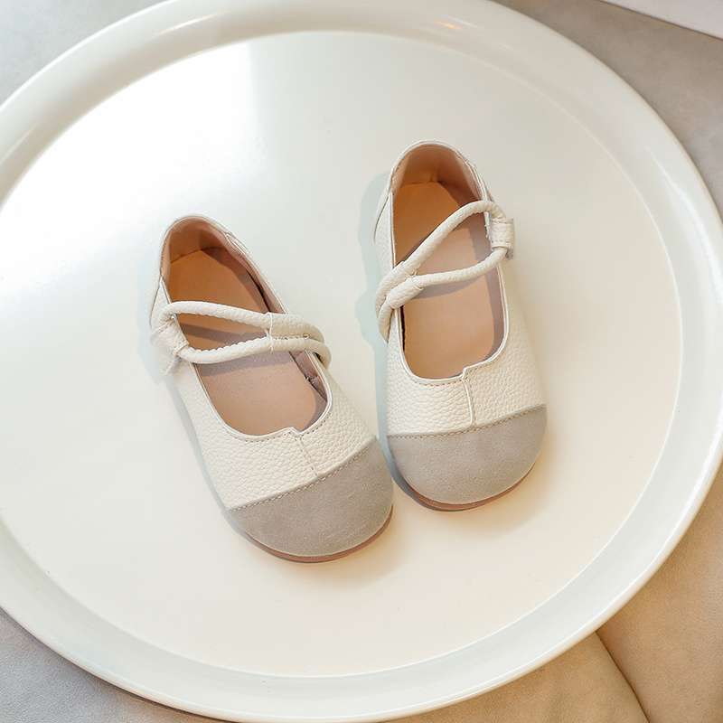Girls' leather shoes 2025 spring and autumn new children's shoes little girl princess shoes soft-soled Doudou shoes baby single shoes trend