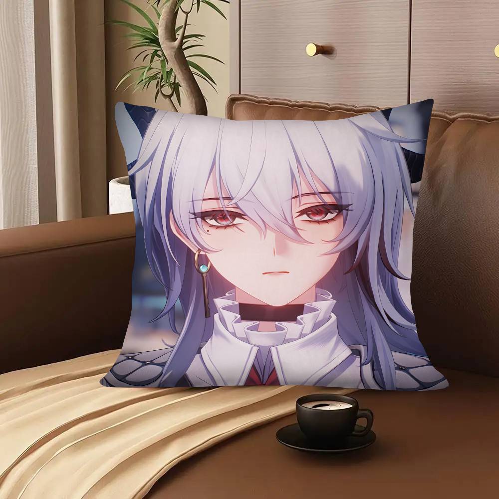 1pc Game Anime Zani Wuthering Waves Pillow Case Fashion Square Pillowcase Bedroom Sofa Room Ins Decoration Leisure
