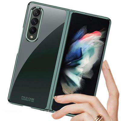 Original Hd Transparent Case For Samsung Galaxy Z Fold 4 Shell Film Plating Phantom Full Shockproof Hard Plastic Cover
