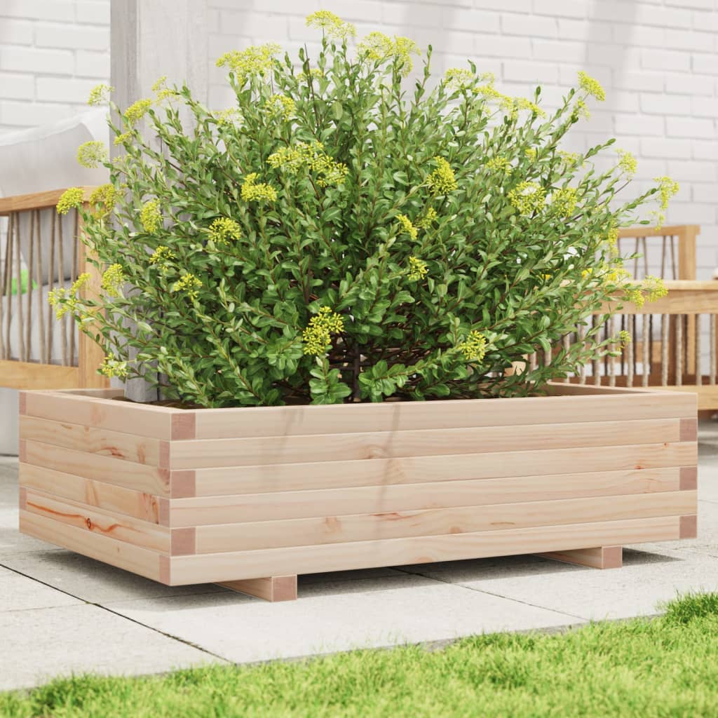 Vidaxl Donica Ogrodowa, 90X60X26,5 Cm, Lite Drewno Sosnowe