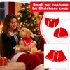 Pet Christmas Cape And Hat Festival Set Dog Transformation Costume Christmas Outfit For Small Dogs
