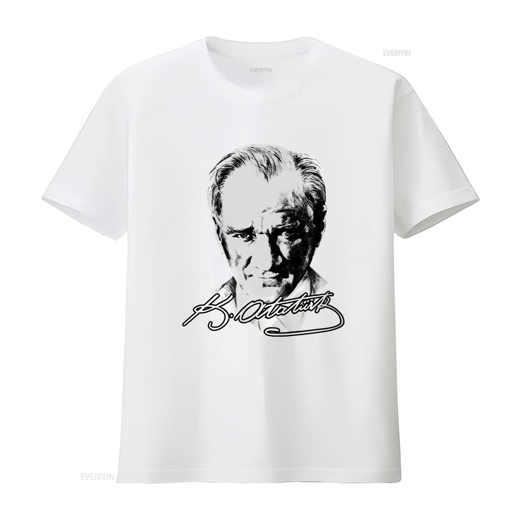 Ataturk Signature Portrait Black Unisex T Shirt Unisex Kids Top Tank Vintage Soft Fashion Breathable Slightly