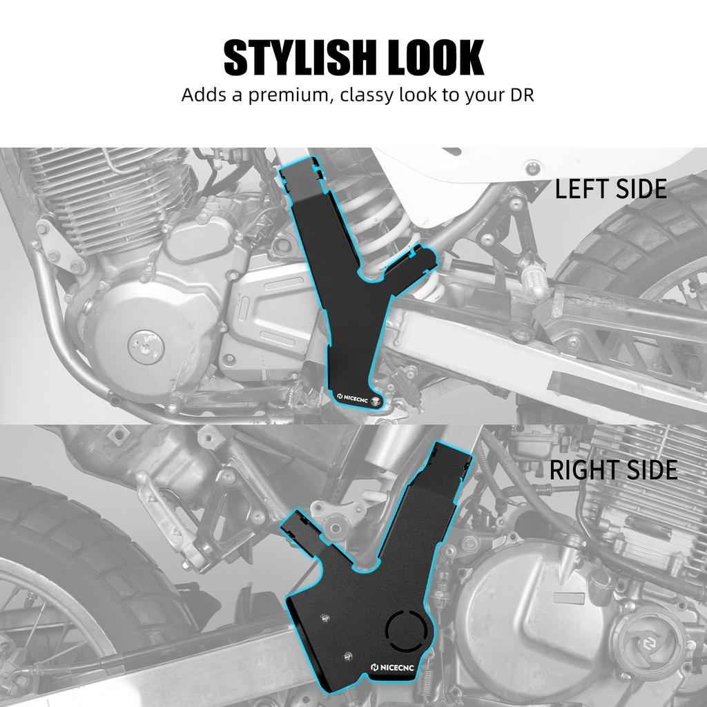 Für Suzuki DR650 DR 650 1996-2024 Motorrad Rahmenprotektor Schutz für Suzuki DR650 DR 650 1996-2024 2023 2022 2021 2020 2019