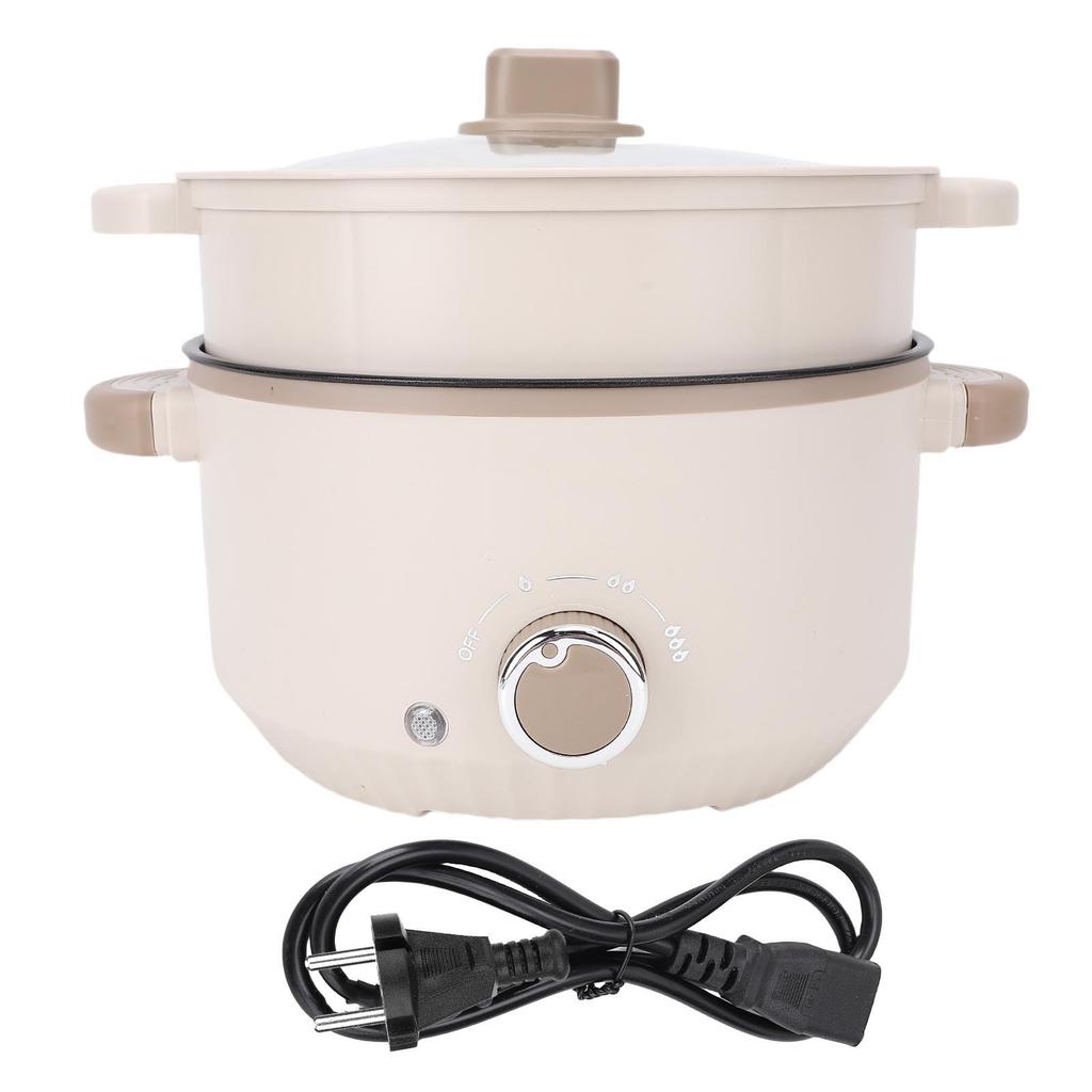 Electric Pot 3L Large Capacity Anti Scald Touch Safe Anti Stick Coating Multifunctional Electric