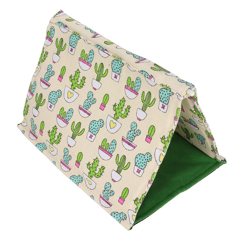 Mini Lizard Tent Cactus Pattern Detachable Machine Washable Soft Comfortable Warm Cotton Nest Hamster Sleeping Bed