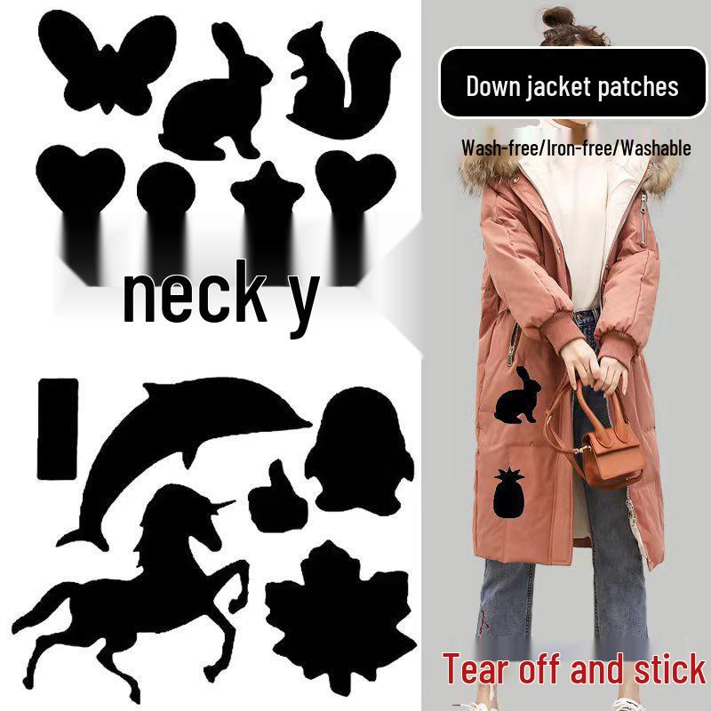 

Black Self-Adhesive Washable Mending Patch for Seamless Repair of Down Jackets