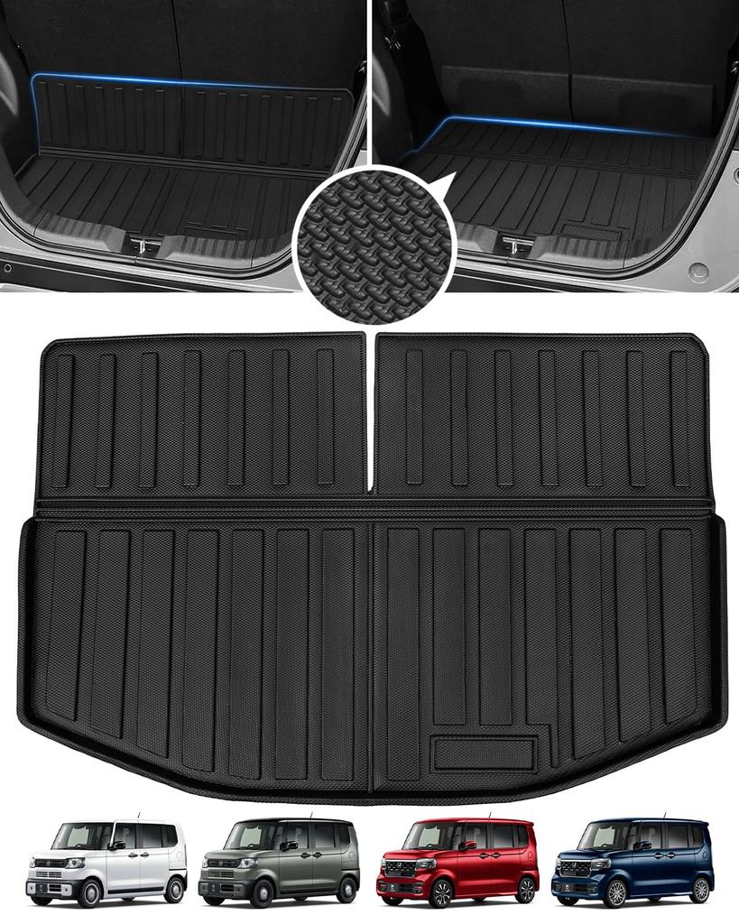 Honda NBOX JOY Luggage 3D Trunk Foldable TPE Compatible with Luggage Tray 2023 Genuine and Easy Installation NBOX Cargo JF5/JF6 Mat, Mat, Material,