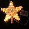 Puntale per Albero di Natale a Forma di Stella Luminosa Pentagramma Decorazione per Albero di Natale Addobbi Albero di Natale Navidad 2025 Decorazione Natalizia per la casa