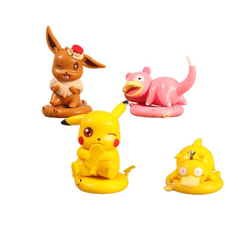 

Pikachu Duck Eevee Snorlax Figure Set 7.7cm Pvc Collectible Toys