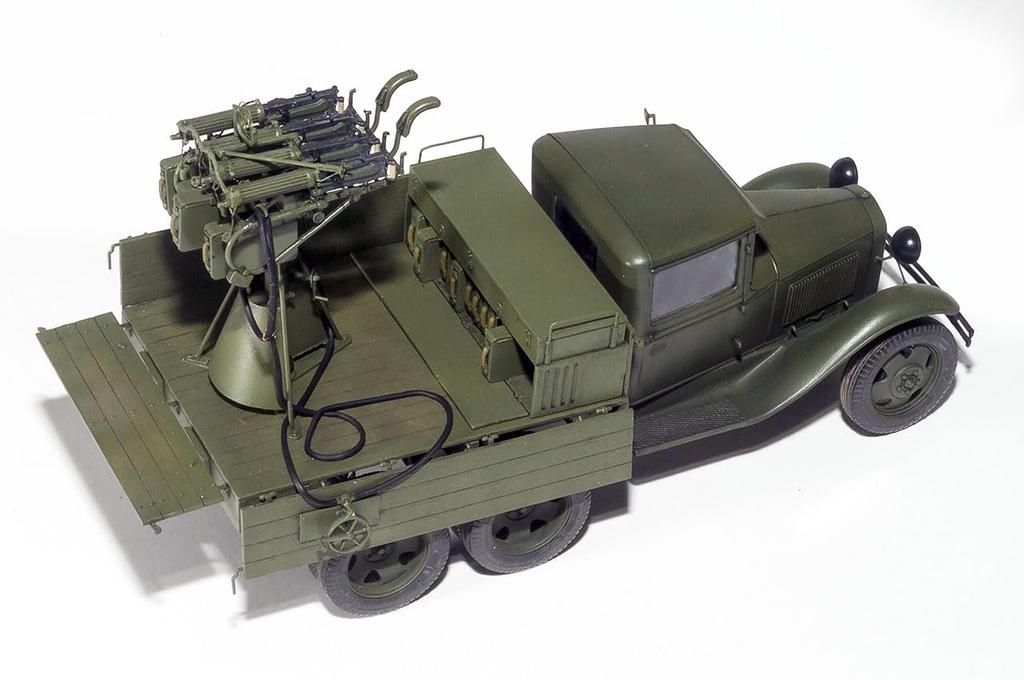 WWII Soviet Maxim with quadruple guns GAZ-AAA anti-aircraft
